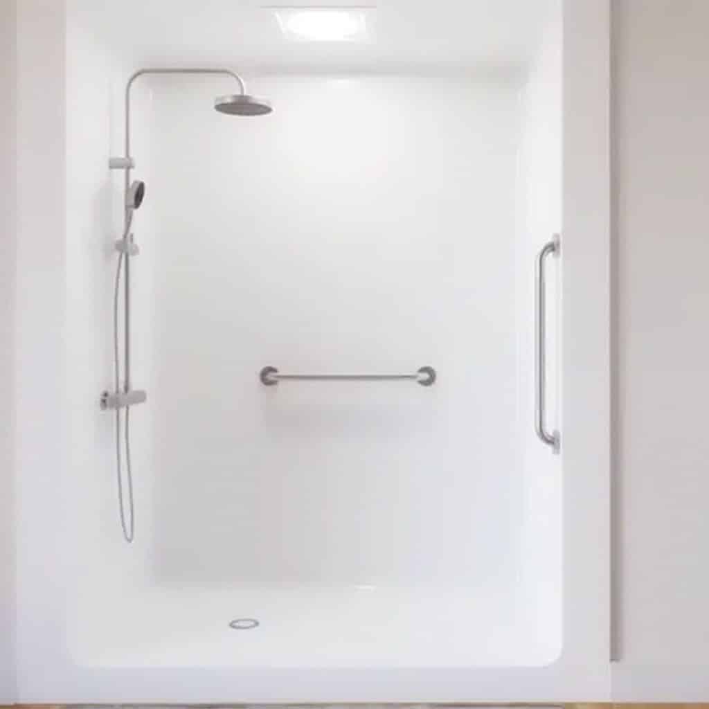 image of a grab bar for a shower