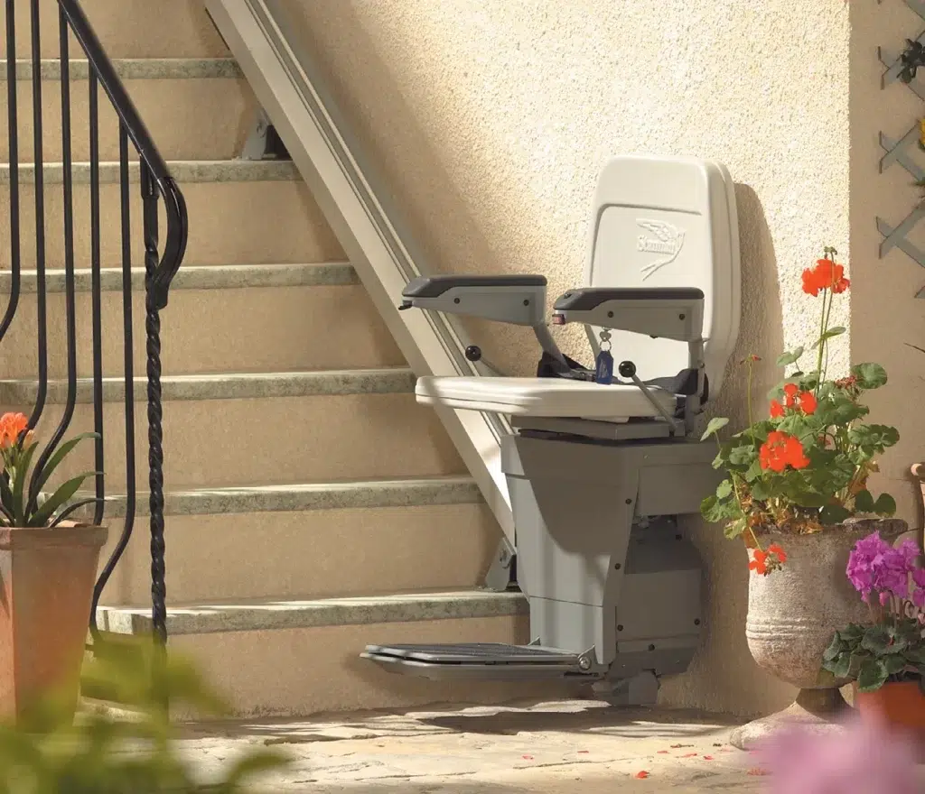 outdoor stannah chairlift